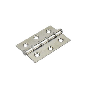 Eclipse Stainless Steel Washered Hinge 3 Inch (76mm x 51mm x 2mm) - Polished Stainless Steel (Sold in Pairs)