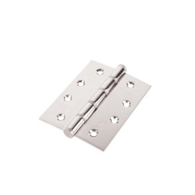 Eclipse Stainless Steel Washered Hinge 4 Inch (102mm x 76mm x 2mm) - Polished Stainless Steel (Sold in Pairs)