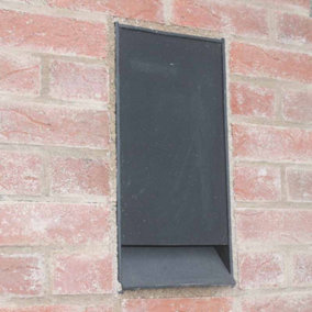 Eco Bat Access Box - Recycled LDPE Plastic/Wood - L10.5 x W21.5 x H44 cm - Black