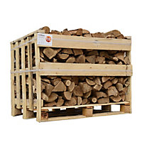 Eco Blaze Kiln Dried Oak Firewood Standard Crate Hardwood Logs Ready to Burn
