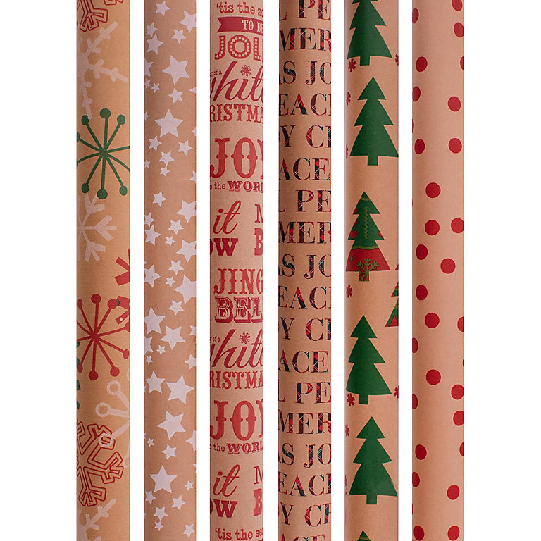 Eco Craft Christmas Wrapping Paper Brown 21 Metres Gift Wrap