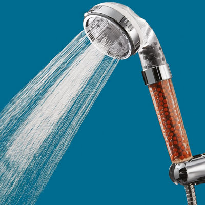 Eco Filter Shower Head - Bead Filtering Nozzle with 3 Spray Modes - Removes Impurities & Releases Minerals for Healthy Skin & Hair
