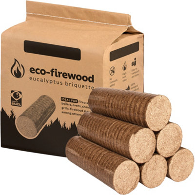 Eco Firewood 7kg Hot Burning Briquettes, kiln dried log eco-alternitive, for Open fires, Wood Stoves, BBQ's, Log Burners.