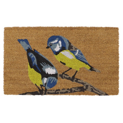 Eco-Friendly Latex Backed Coir Door Mat, Birds