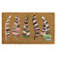 Eco-Friendly Latex Backed Coir Door Mat, Feathers