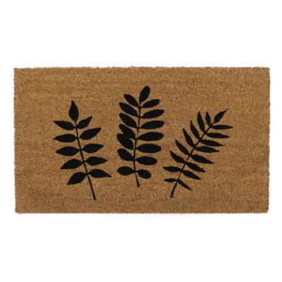 Eco-Friendly Latex Backed Coir Door Mat, Foliage