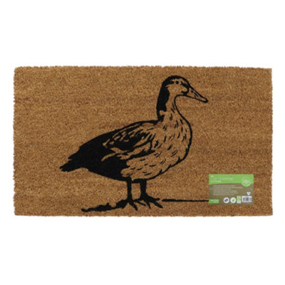 Eco-Friendly Latex Backed Coir Door Mat, Quackers Duck