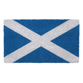 Eco-Friendly Latex Backed Coir Door Mat, Scottish Flag