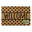 Eco-Friendly Latex Backed Coir Door Mat, Welcome Spots
