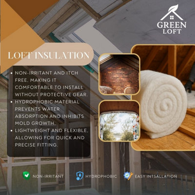 View of Eco-Friendly Loft Insulation Roll - Recycled Polyester, Thermal ...