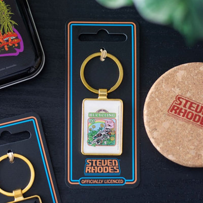 Eco-Friendly Recycling Skeleton Keyring - Steven Rhodes Retro Gift
