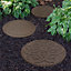 Eco Friendly Stepping Stones Garden Ornamental Path Weatherproof Recycled Rubber with Scroll Design (x2 Earth)