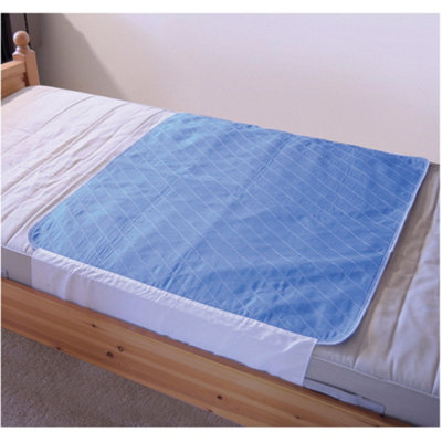 Eco Friendly Washable Bed Pad -  Tuck Flaps - Machine Washable - Waterproof Back