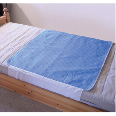 Eco Friendly Washable Bed Pad -  Tuck Flaps - Machine Washable - Waterproof Back