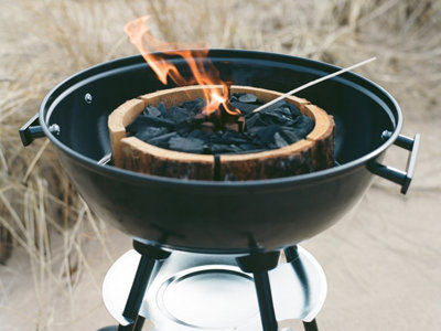Eco Grill FSC Wooden Charcoal BBQ Medium - 6