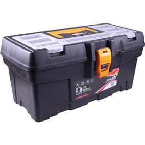 Eco Master Series 16'' Tool Box With Carry Handle & Hinged Lid with Plastic Clamp