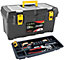 Eco Master Series 19" Tool Box With Carry Handle & Hinged Lid with Plastic Clamp