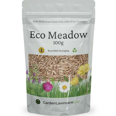 Eco Meadow - Grass & Wildflower SeedsMix 100g (20m²)