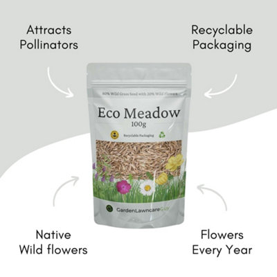 Eco Meadow - Grass & Wildflower SeedsMix 100g (20m²) - 4