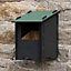 Eco Robin Nest Box - Recycled LDPE Plastic/Wood - L17 x W17 x H26 cm
