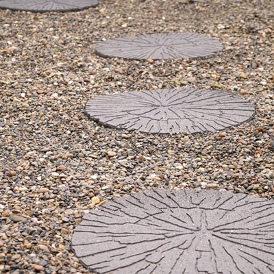 Eco Way Cracked Log Stepping Stone - Earth 4-Pack - 3