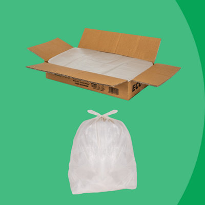 ECO360C Heavy Duty Clear Refuse Sack - Bin Bag - 15kg
