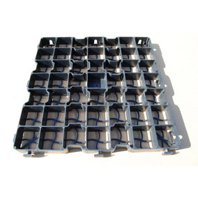 Ecobase Porous Pavers - Paths, Drives, Garden Paths, Car Parking, Footpaths - Black - recycled plastics - 10-pack - covers 2.5m2