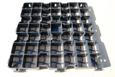 Ecobase Porous Pavers - Paths, Drives, Garden Paths, Car Parking, Footpaths - Black - recycled plastics - 20-pack - covers 5m2
