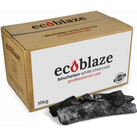 Ecoblaze Binchotan Charcoal Reusable Restaurant Grade Charcoal Multi-Use Fuel For Hibachi Grill, Konro Grill and Barbecue 10kg