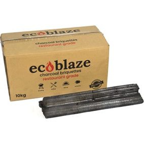 Ecoblaze Charcoal Briquettes 10kg Restaurant Grade BBQ and Grilling Charcoal