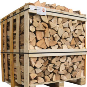 Ecoblaze Kiln Dried Ash Firewood - Full Crate - Hardwood Logs - Ready to Burn