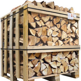 Ecoblaze Kiln Dried Birch Firewood Full Crate Hardwood Logs Ready to Burn