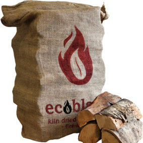 Ecoblaze Kiln Dried Hardwood Firewood Ready to Burn 50L Hessian Sack Hardwood Logs