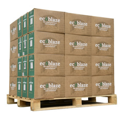 Ecoblaze Kiln Dried Oak Firewood Ready to Burn Box Pallet Hardwood Logs |  DIY at Bu0026Q