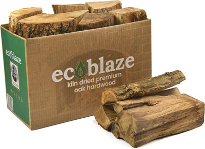 Ecoblaze Kiln Dried Oak Firewood Ready to Burn Certified 20L Hardwood Logs