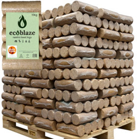 Ecoblaze Nestro Heat Logs Pallet of 100 packs Long Burn Duration