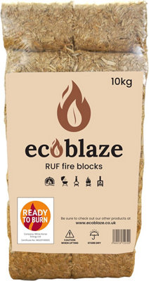 Ecoblaze RUF Fire Briquettes Pallet of 70 Packs Easy to Use Heat Logs