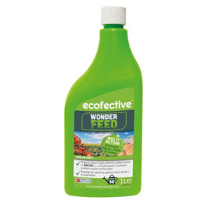 Ecofective Wonder Feed - Organic Plant Feed - 1 Litre Bottle x 1