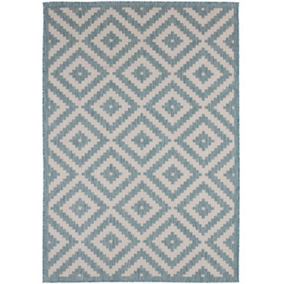 Ecology Collection Outdoor Rugs in Aqua  100AQ