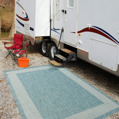 Ecology Collection Outdoor Rugs in Aqua  200AQ