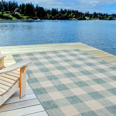 Ecology Collection Outdoor Rugs in Aqua 700AQ