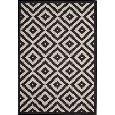 Ecology Collection Outdoor Rugs in Black  100bl