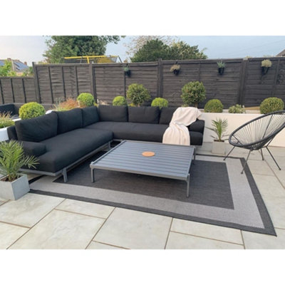 Ecology Collection Outdoor Rugs in Black 200bl