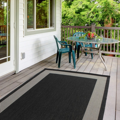 Ecology Collection Outdoor Rugs in Black 200bl