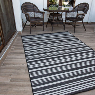 Ecology Collection Outdoor Rugs in Black  300bl