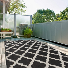 Ecology Collection Outdoor Rugs in Black  400Bl