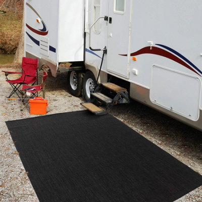 Ecology Collection Outdoor Rugs in Black 500B