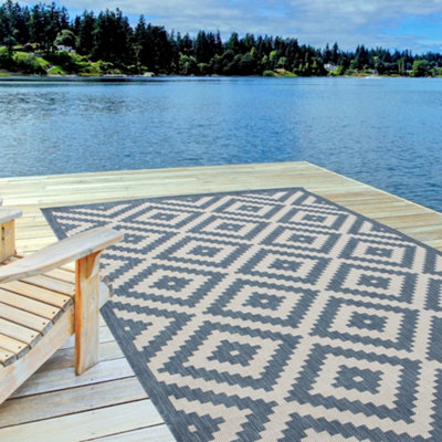 Ecology Collection Outdoor Rugs in Blue 100blu
