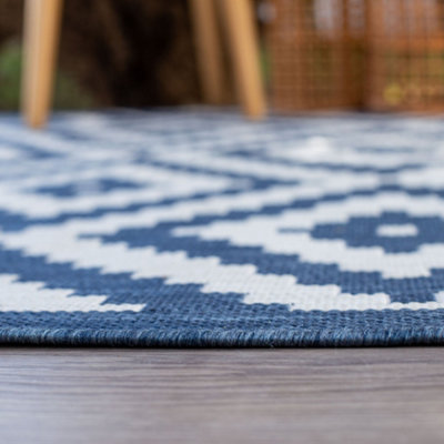 Ecology Collection Outdoor Rugs in Blue  100blu