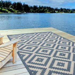 Ecology Collection Outdoor Rugs in Blue  100blu